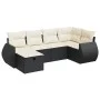 Set de sofás de jardín 6 piezas y cojines ratán sintético negro de , Conjuntos de jardín - Ref: Foro24-3325582, Precio: 398,9...
