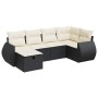 Set de sofás de jardín 6 piezas y cojines ratán sintético negro by , Garden sets - Ref: Foro24-3325582, Price: 396,83 €, Disc...
