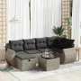 Set de sofás de jardín 7 pzas con cojines ratán sintético gris by , Garden sets - Ref: Foro24-3325596, Price: 447,40 €, Disco...