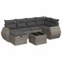Set de sofás de jardín 7 pzas con cojines ratán sintético gris by , Garden sets - Ref: Foro24-3325596, Price: 447,40 €, Disco...