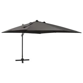Ampelschirm mit Mast und anthrazitgrauen LED-Leuchten 300 cm von vidaXL, Sonnenschirme - Ref: Foro24-312346, Preis: 258,56 €,...