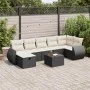 Set de sofás de jardín y cojines 8 piezas ratán sintético negro by , Garden sets - Ref: Foro24-3325612, Price: 490,88 €, Disc...