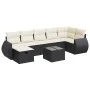 Set de sofás de jardín y cojines 8 piezas ratán sintético negro by , Garden sets - Ref: Foro24-3325612, Price: 490,88 €, Disc...
