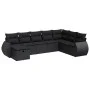 Set de sofás de jardín y cojines 8 piezas ratán sintético negro by , Garden sets - Ref: Foro24-3325631, Price: 499,38 €, Disc...