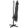 Sombrilla voladiza con poste y luces LED gris antracita 300 cm de vidaXL, Sombrillas - Ref: Foro24-312346, Precio: 257,90 €, ...