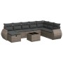 Set de sofás de jardín con cojines 9 pzas ratán sintético gris von , Gartensets - Ref: Foro24-3325646, Preis: 574,83 €, Rabat...