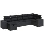 Set de sofás de jardín 7 pzas con cojines ratán sintético negro by , Garden sets - Ref: Foro24-3325701, Price: 467,86 €, Disc...