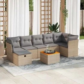 Set de sofás de jardín y cojines 8 piezas ratán sintético beige by , Garden sets - Ref: Foro24-3325769, Price: 480,73 €, Disc...