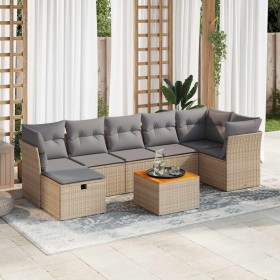 Set de sofás de jardín y cojines 8 piezas ratán sintético beige von , Gartensets - Ref: Foro24-3325769, Preis: 487,85 €, Raba...