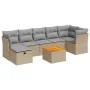 Set de sofás de jardín y cojines 8 piezas ratán sintético beige de , Conjuntos de jardín - Ref: Foro24-3325769, Precio: 480,3...