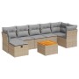 Set de sofás de jardín y cojines 8 piezas ratán sintético beige by , Garden sets - Ref: Foro24-3325769, Price: 487,85 €, Disc...