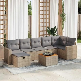 Set de sofás de jardín y cojines 8 piezas ratán sintético beige von , Gartensets - Ref: Foro24-3325797, Preis: 510,02 €, Raba...