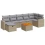 Set de sofás de jardín y cojines 8 piezas ratán sintético beige by , Garden sets - Ref: Foro24-3325797, Price: 520,92 €, Disc...