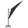 Cantilever umbrella with pole and black 250 cm LED lights by vidaXL, Umbrellas - Ref: Foro24-312324, Price: 183,39 €, Discoun...