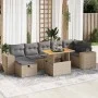 Set sofás jardín y cojines 5 pzas ratán sintético acacia beige by , Garden sets - Ref: Foro24-3328095, Price: 579,20 €, Disco...