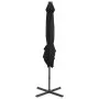 Cantilever umbrella with pole and black 250 cm LED lights by vidaXL, Umbrellas - Ref: Foro24-312324, Price: 183,39 €, Discoun...