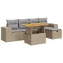 Set sofás jardín y cojines 6 pzas ratán sintético acacia beige von , Gartensets - Ref: Foro24-3328081, Preis: 446,09 €, Rabat...