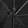 Cantilever umbrella with pole and black 250 cm LED lights by vidaXL, Umbrellas - Ref: Foro24-312324, Price: 183,39 €, Discoun...