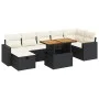 Set sofás jardín y cojines 5 pzas ratán sintético acacia negro by , Garden sets - Ref: Foro24-3328008, Price: 498,05 €, Disco...