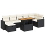 Set sofás jardín y cojines 5 pzas ratán sintético acacia negro de , Conjuntos de jardín - Ref: Foro24-3328008, Precio: 514,14...