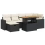 Set sofás jardín y cojines 8 pzas ratán sintético acacia negro by , Garden sets - Ref: Foro24-3328001, Price: 457,30 €, Disco...