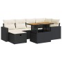 Set sofás jardín y cojines 8 pzas ratán sintético acacia negro by , Garden sets - Ref: Foro24-3328001, Price: 475,63 €, Disco...