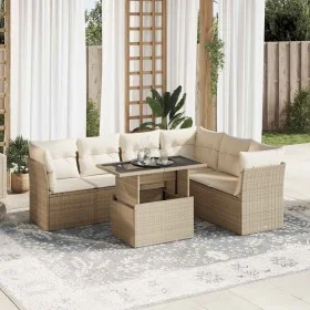 Set sofás de jardín 7 piezas y cojines ratán sintético beige von , Gartensets - Ref: Foro24-3326169, Preis: 507,35 €, Rabatt: %