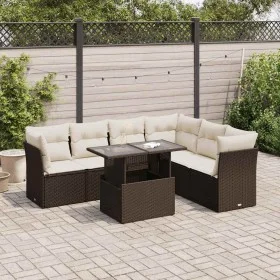 Juego de sofás de jardín 7 piezas con cojines ratán PE marrón von , Gartensets - Ref: Foro24-3326174, Preis: 496,52 €, Rabatt: %