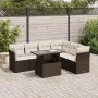 Juego de sofás de jardín 7 piezas con cojines ratán PE marrón by , Garden sets - Ref: Foro24-3326174, Price: 496,52 €, Discou...