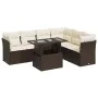 Juego de sofás de jardín 7 piezas con cojines ratán PE marrón by , Garden sets - Ref: Foro24-3326174, Price: 496,52 €, Discou...