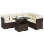 Juego de sofás de jardín 7 piezas con cojines ratán PE marrón by , Garden sets - Ref: Foro24-3326174, Price: 495,63 €, Discou...