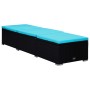 Gartenliegen und Tisch 3 Stück schwarzes synthetisches Rattan von vidaXL, Liegen - Ref: Foro24-3057668, Preis: 309,22 €, Raba...