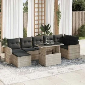 Set de sofás de jardín 8 pzas y cojines ratán sintético gris von , Gartensets - Ref: Foro24-3326363, Preis: 615,77 €, Rabatt: %