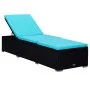 Garden loungers and table 3 pieces black synthetic rattan by vidaXL, Loungers - Ref: Foro24-3057668, Price: 304,99 €, Discoun...