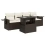 Set comedor de jardín 5 piezas y cojines ratán sintético marrón de , Conjuntos de jardín - Ref: Foro24-3326404, Precio: 378,0...