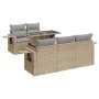Juego de sofás jardín con cojines 6 pzas ratán sintético beige by , Garden sets - Ref: Foro24-3326410, Price: 518,12 €, Disco...