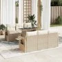 Set sofás de jardín 7 piezas y cojines ratán sintético beige de , Conjuntos de jardín - Ref: Foro24-3326419, Precio: 637,60 €...