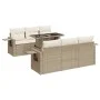Set sofás de jardín 7 piezas y cojines ratán sintético beige de , Conjuntos de jardín - Ref: Foro24-3326419, Precio: 637,60 €...