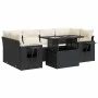 Set de sofás de jardín 7 pzas con cojines ratán sintético negro by , Garden sets - Ref: Foro24-3326427, Price: 502,67 €, Disc...