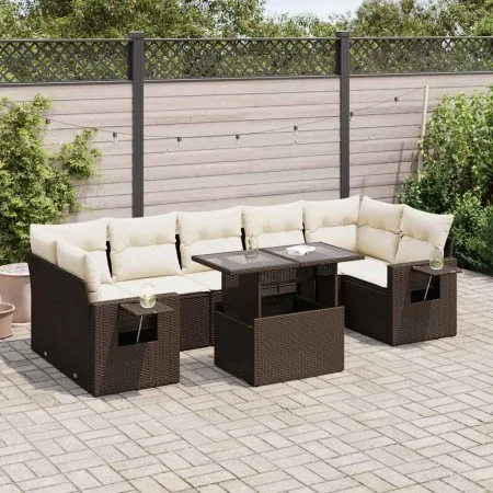 Set sofás de jardín 8 piezas y cojines ratán sintético marrón von , Gartensets - Ref: Foro24-3326444, Preis: 581,18 €, Rabatt: %