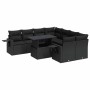 Set de sofás de jardín con cojines 9 pzas ratán sintético negro von , Gartensets - Ref: Foro24-3326446, Preis: 662,38 €, Raba...