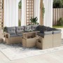 Set de sofás de jardín con cojines 9 pzas ratán sintético beige von , Gartensets - Ref: Foro24-3326450, Preis: 669,41 €, Raba...