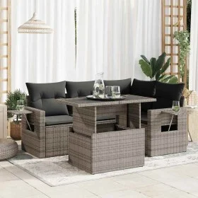 Juego de sofás jardín con cojines 5 pzas ratán sintético gris von , Gartensets - Ref: Foro24-3326471, Preis: 381,15 €, Rabatt: %