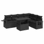 Set de sofás de jardín 7 pzas con cojines ratán sintético negro by , Garden sets - Ref: Foro24-3326486, Price: 535,15 €, Disc...