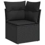 Set de sofás de jardín 7 pzas con cojines ratán sintético negro by , Garden sets - Ref: Foro24-3326486, Price: 535,15 €, Disc...
