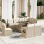Set de sofás de jardín con cojines 9 pzas ratán sintético beige by , Garden sets - Ref: Foro24-3326499, Price: 760,87 €, Disc...