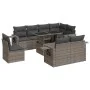 Set de sofás de jardín con cojines 9 pzas ratán sintético gris by , Garden sets - Ref: Foro24-3326501, Price: 650,71 €, Disco...