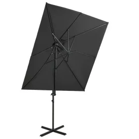 Ampelschirm mit anthrazitfarbener Doppelbespannung 250x250 cm von vidaXL, Sonnenschirme - Ref: Foro24-312362, Preis: 135,86 €...