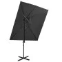 Cantilever parasol with anthracite double cover 250x250 cm by vidaXL, Umbrellas - Ref: Foro24-312362, Price: 135,86 €, Discou...