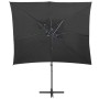 Ampelschirm mit anthrazitfarbener Doppelbespannung 250x250 cm von vidaXL, Sonnenschirme - Ref: Foro24-312362, Preis: 137,98 €...